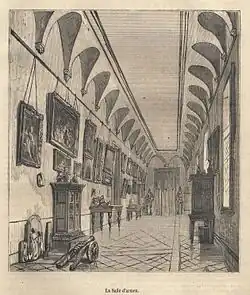 La salle d'armes en 1843.
