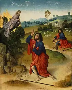 Tableau représentant trois personnes.