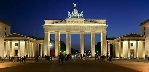 La Porte de Brandebourg à Berlin.