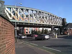 Pont à Leicester, finalement détruit en 2009.