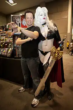 Brian Pulido et Lady Death au SDCC 2010.