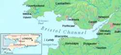 Carte du canal de Bristol.