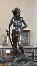 David de Donatello, bronze, H : 158cm, Florence (de face)
