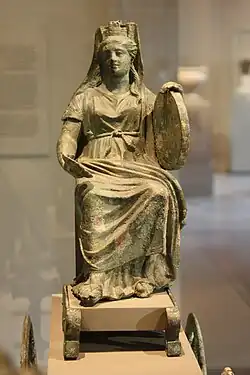 Cybèle.Bronze romain (IIe siècle).