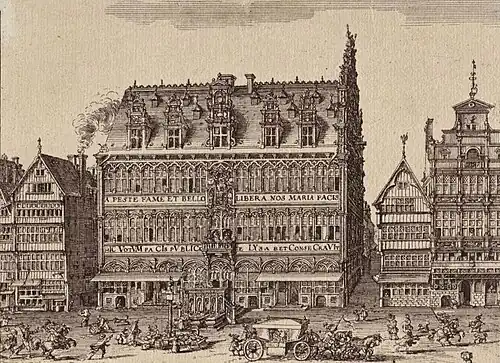 Maison du Roi, sur la grand'place de Bruxelles, en 1640