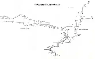 Coupe du scialet des Brumes Matinales en 1988.