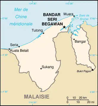 Description de l'image Brunei carte.png.