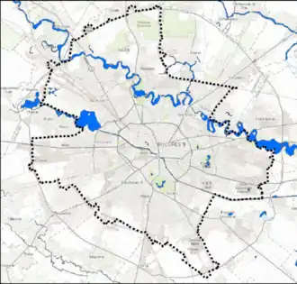 Voir sur la carte topographique de Bucarest