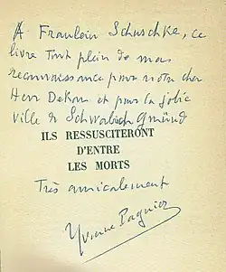 signature d'Yvonne Pagniez