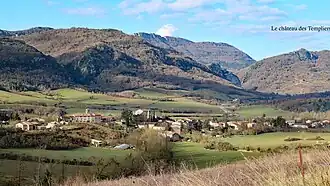 Le château des Templiers vu de Bugarach.