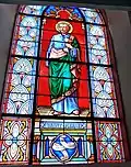 Église Sainte-Brigitte-et-Saint-Georges, vitrail de saint Pierre.