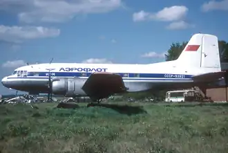 Un Iliouchine Il-14M d'Aeroflot, similaire à celui impliqué dans la collision.