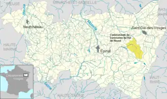 Localisation de Communauté de communes du Val de Neuné