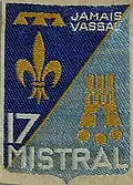 Insigne du CJF 17 (3e&nbsp;modèle).