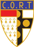 Logo du club qui reprend les armes de Roubaix sur sa gauche et de Toucoing sur sa droite