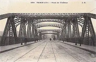 Vue du viaduc de Tolbiac au début du XXe&nbsp;siècle.