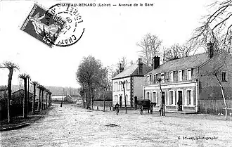 Avenue de la Gare,carte postale du début du XXe siècle.