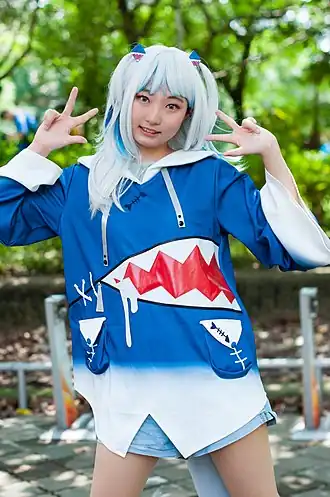 Cosplay de Gawr Gura à la Comic World