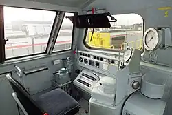 Cabine de conduite de la 6041, préservée par la SNCB.