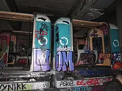 Cabines SK avec livrée RATP, état en 2017.