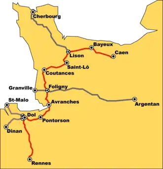 Image illustrative de l’article Ligne de Caen à Rennes
