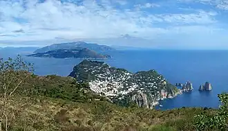 Capri vue depuis le mont Solaro.
