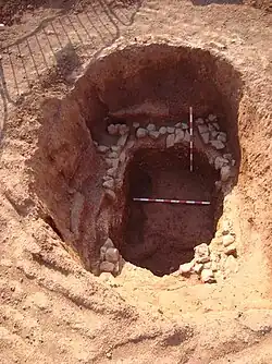 Puits au fond d'un silo.