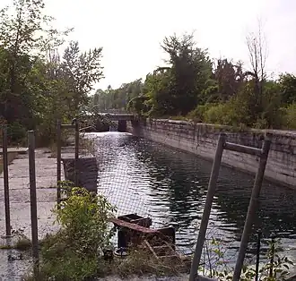 Vue sur le canal Soulanges à la hauteur de Pointe-des-Cascades.
