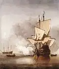 Le Coup de canon, une marine de Willem van de Velde.