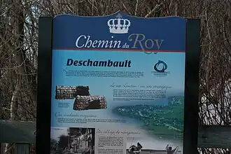 Panneau, le cap Lauzon, un lieu stratégique, rue de l'Église