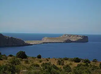 Vue du cap Tigáni depuis Episkopí