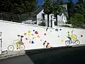 Décoration de Capvern les Bains pour le passage du Tour de France le 27 juillet 2018 lors de la 19e étape