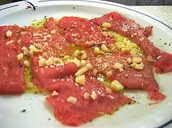 Carpaccio de bœuf.