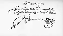 signature de Jan Carstenszoon