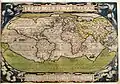 Typus Orbis Terrarum, avec la Californie correctement représentée, selon le cartographe Abraham Ortelius (1570).