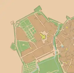 Carte de la Cité d'Arras en 1704.