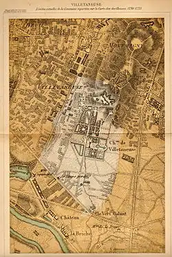 Villetaneuse sur la Carte des chasses du roi (1764-1774).