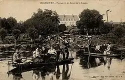Carte postale montrant les marais de Cizancourt dans les années 1930