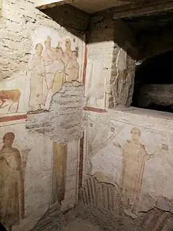 Confessio : fresque des martyrs.