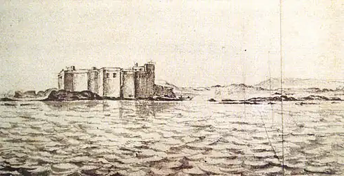 Castelo Real de Mogador, dessin (1641).