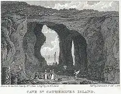 Une grotte de l'île, 1823.