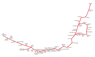 Voir la carte de la ligne.