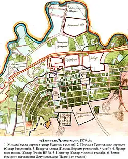 Plan de Lougansk en 1879.