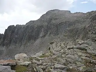 Pic de Cestrède depuis le col de Culaus.