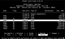 Description de l'image Cfdisk util linux.png.
