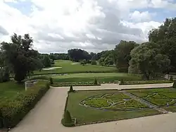 Vue du golf depuis le premier étage du château
