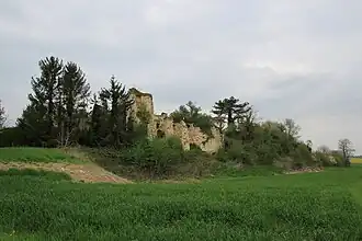 Les restes du château au début du XXIe&nbsp;siècle - Vue d'ensemble.