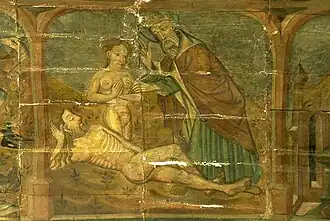 Fresque de l'église Notre-Dame-du-Tertre.