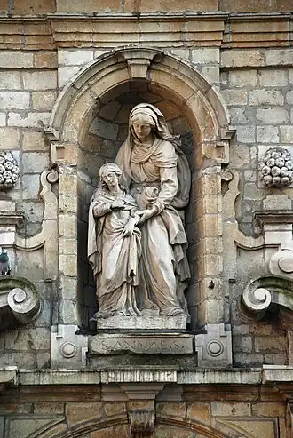 Statue de sainte Anne et de la Vierge.