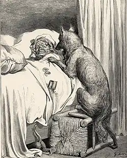 « Il se jeta sur la bonne femme et la dévora en moins de rien. »